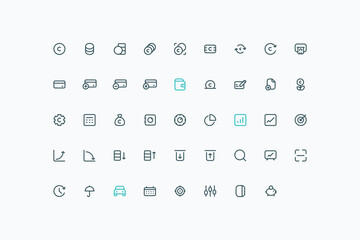 vector set of business and finance icons
