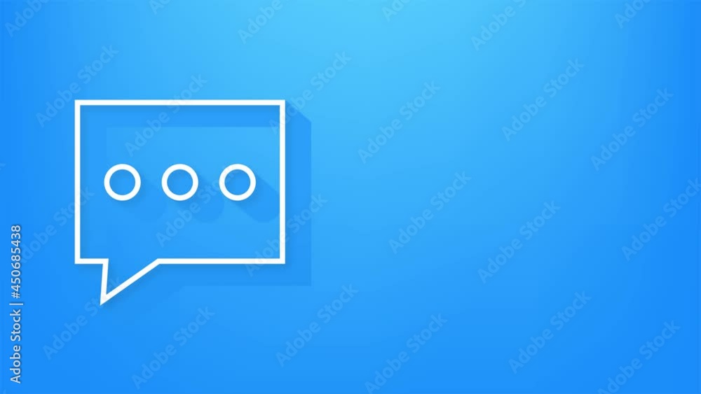 Poster chat message bubbles on smartphone screen. social network. messaging. motion graphics.