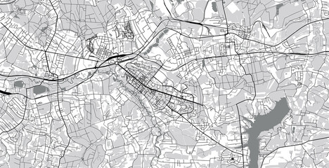 Fototapeta na wymiar Urban vector city map of Havirov, Czech Republic, Europe