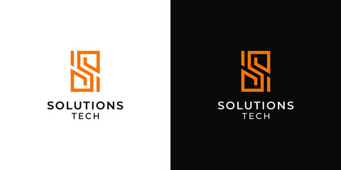 The technology-based S logo, this logo is perfect for your new business