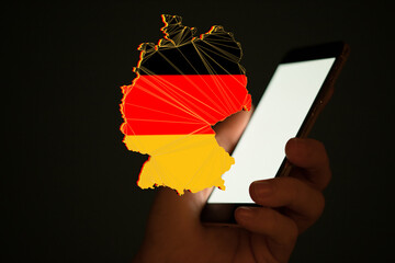 Abstract of germany map network