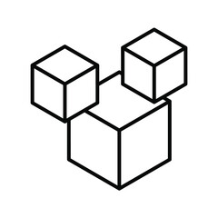 Cube icons symbol vector elements for infographic web