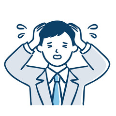 慌てるビジネスマン