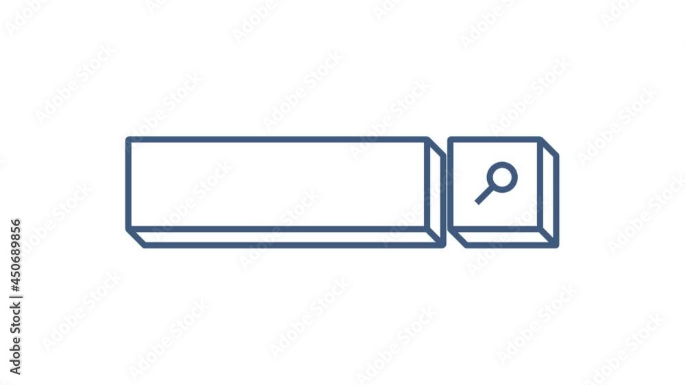 Poster search bar icon, set of search boxes ui template isolated on white background. motion graphics.