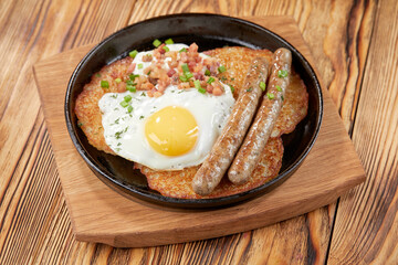breakfast with sausage and potato
