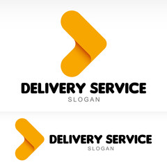 Logo livraison logistique transport flèche
