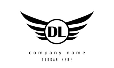 DL wings latter logo