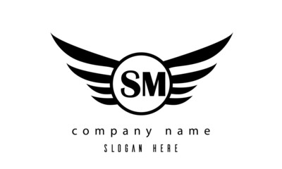 SM wings latter logo