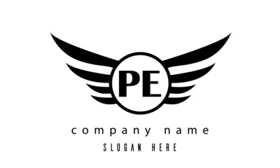 PE wings latter logo