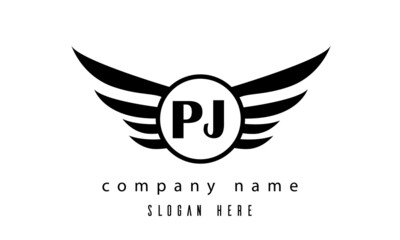 PJ wings latter logo