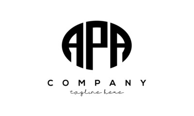 APA three Letters creative circle logo design - obrazy, fototapety, plakaty