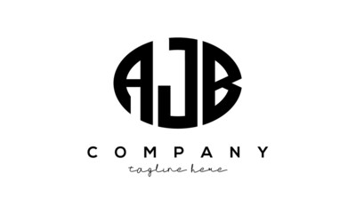 AJB three Letters creative circle logo design