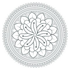 Printable Doodle flowers in monochrome for coloring page, cover, wedding invitation, greeting card, wall art isolated on white background. Hand drawn sketch for an adult anti stress coloring page.