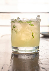 Colorful Cocktail with Salt Rim