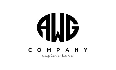 AWG three Letters creative circle logo design