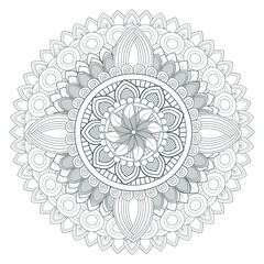 Printable Doodle flowers in monochrome for coloring page, cover, wedding invitation, greeting card, wall art isolated on white background. Hand drawn sketch for an adult anti stress coloring page.