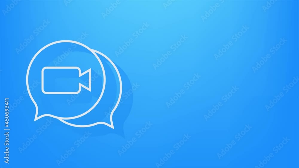 Poster Incoming video call on laptop. Laptop with incoming call, man profile picture and accept decline buttons. Motion graphics.