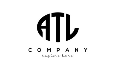 ATL three Letters creative circle logo design