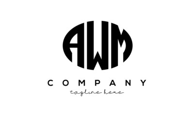 AWM three Letters creative circle logo design