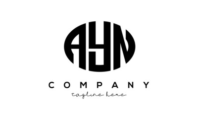 AYN three Letters creative circle logo design