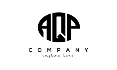 AQP three Letters creative circle logo design