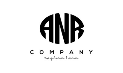 ANR three Letters creative circle logo design