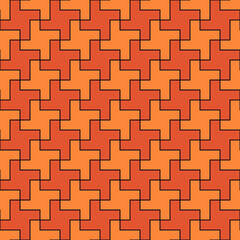 Sayagata pattern. Manji background. Oriental symbols. Ancient mosaic motif. Ethnic backdrop. Traditional architecture wallpaper. Geometric digital paper. Textile print, web design. Seamless ornament.