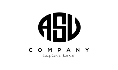 ASV three Letters creative circle logo design