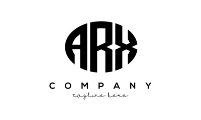 ARX three Letters creative circle logo design