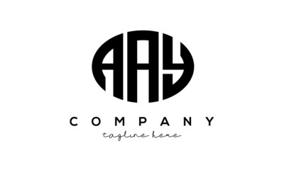 AAY three Letters creative circle logo design