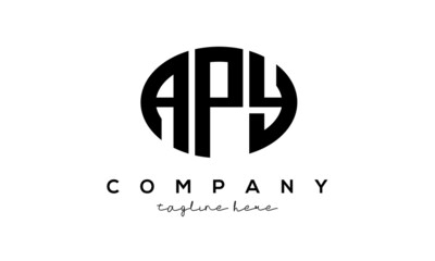 APY three Letters creative circle logo design