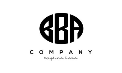 BBA three Letters creative circle logo design