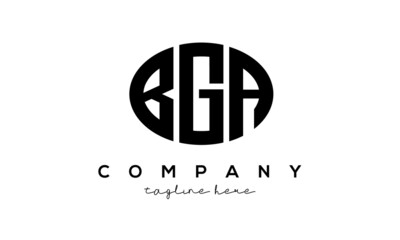 BGA three Letters creative circle logo design