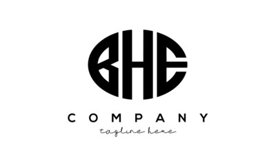 BHE three Letters creative circle logo design