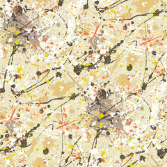 Fototapeta na wymiar Splatter camouflage Ink paint wallpaper abstract vector seamless pattern