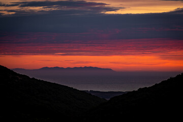 Tuscany landscape sunset
