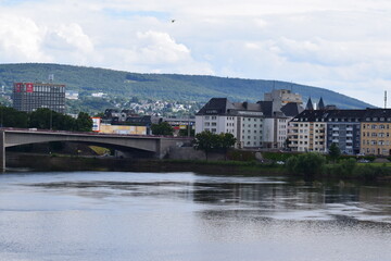 Altstadt Koblenz und Brücken über die Mosel