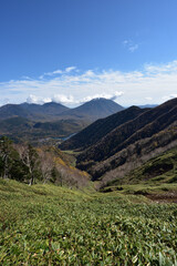 Fototapeta na wymiar Climbing from Nikko Yumoto to Mount shirane, Tochigi, Japan 