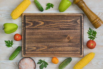 food and culinary background with copy space for text top view, pepper mill, pink himalayan salt...
