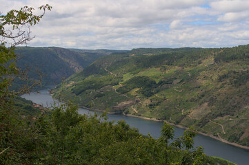 Tourist route through the canyon of the river Mao. Ribeira Sacra