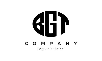 BGT three Letters creative circle logo design vector	