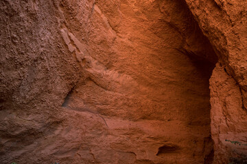 Shapes and forms of La Cuevona cave in Las Medulas, Spain.