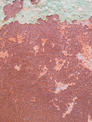 The old and rusty iron surface has a unique background texture