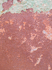 The old and rusty iron surface has a unique background texture