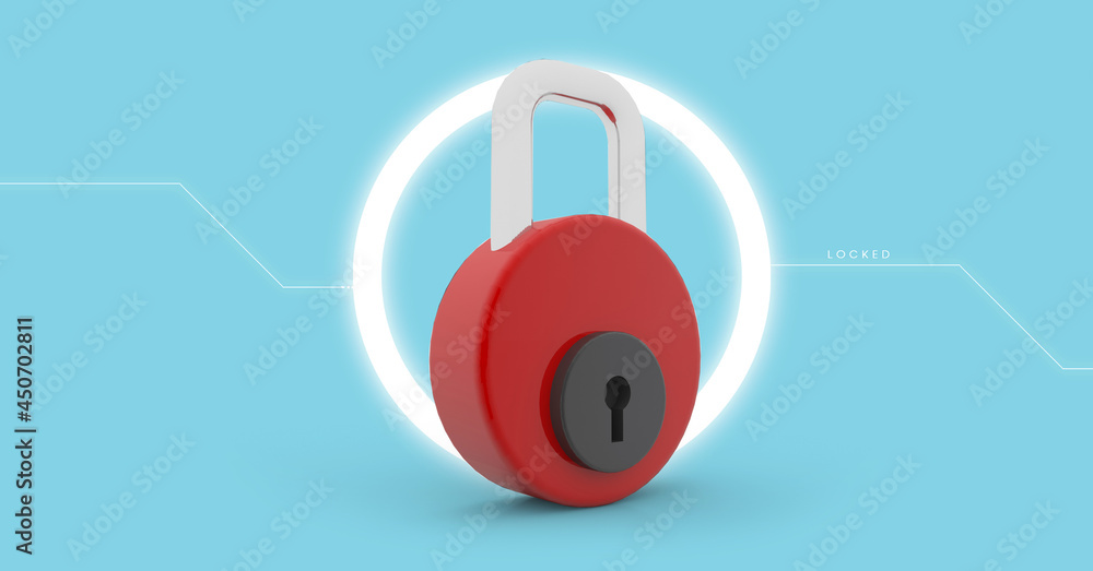 Aufkleber padlock with keyhole icon in personal data security illustrates cyber data or information privacy id