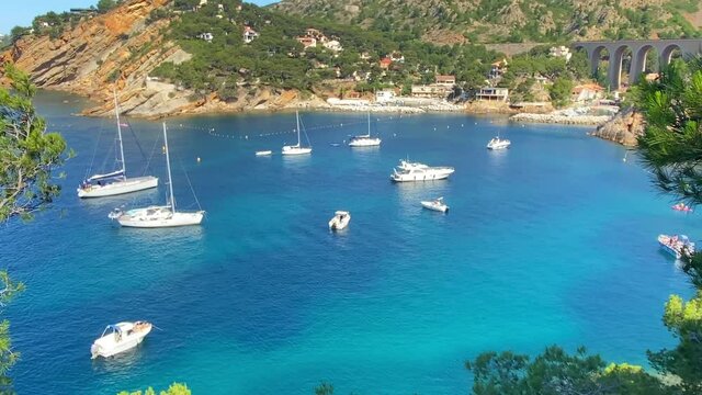 Calanque of Cap Mejean, a little port of the Blue Coast near Marseille, France