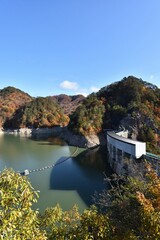 Setoai valley, Kawamata dam, autumn season