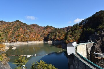 Setoai valley, Kawamata dam, autumn season