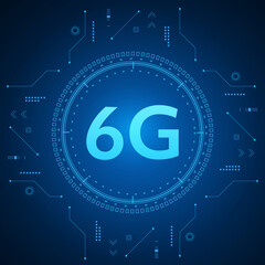 concept of technology 6G mobile network , New generation telecommunication , high-speed mobile Internet,	
