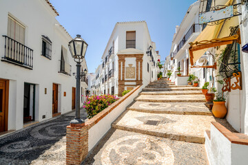 Fototapeta na wymiar Picturesque town of Frigiliana located in mountainous region of Malaga, Andalusia, Spain